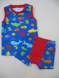 Sea Life Tank and Boxer Briefs, size 2T/3T