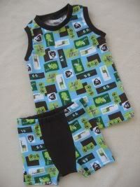 Mint Chocolate Zoo Tank and Boxers, Size 4/5