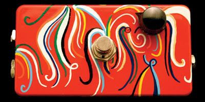 hand painted guitar pedals by HMH hannah haugberg