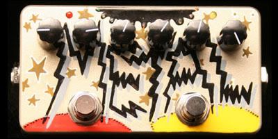 custom guitar pedals hand painted by HMH Hannah Haugberg, zvex