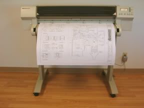 HP DesignJet 755CM 36" Large Format Color Inkjet Plotter w/PostScript