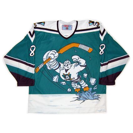 Anaheim Mighty Ducks 1995-96 Wild Wing Alt #8 jersey photo AnaheimMightyDucks95-96Alt8F.jpg