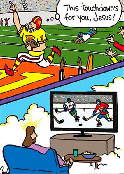 Jesus watches hockey, Jesus watches hockey
