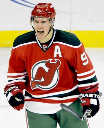 devils red green jersey