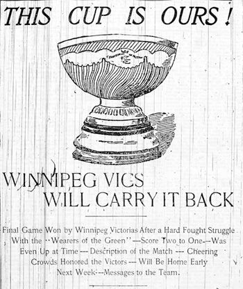 1901 Winnipeg Victorias article, 1901 Winnipeg Victorias article