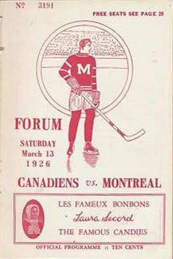 1925-26 Maroons Canadiens program, 1925-26 Maroons Canadiens program