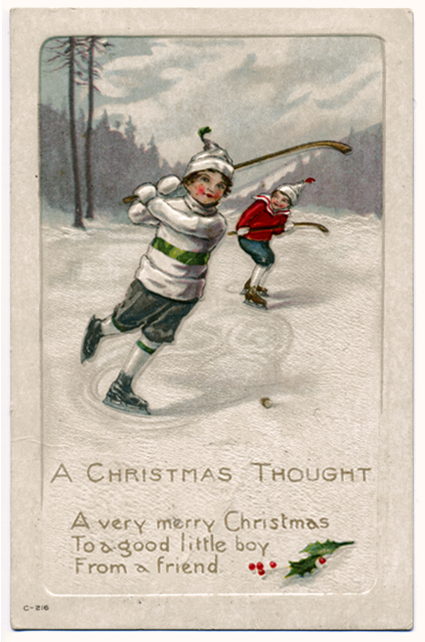 Hockey Christmas card, Hockey Christmas card