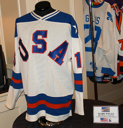 Mark Wells 1980 USA jersey