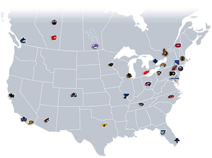 NHL Team Locations