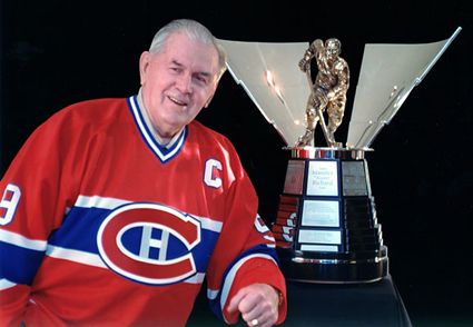 Maurice Richard with Trophy