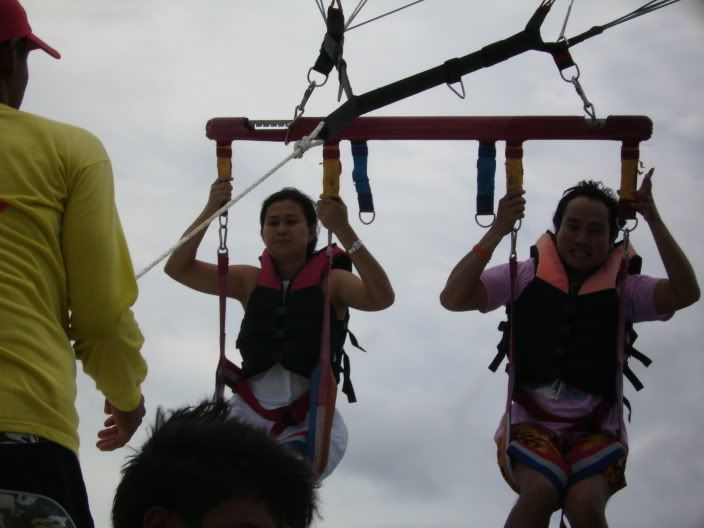 Boracay Island, Malay, Aklan - Enjoying Parasailing