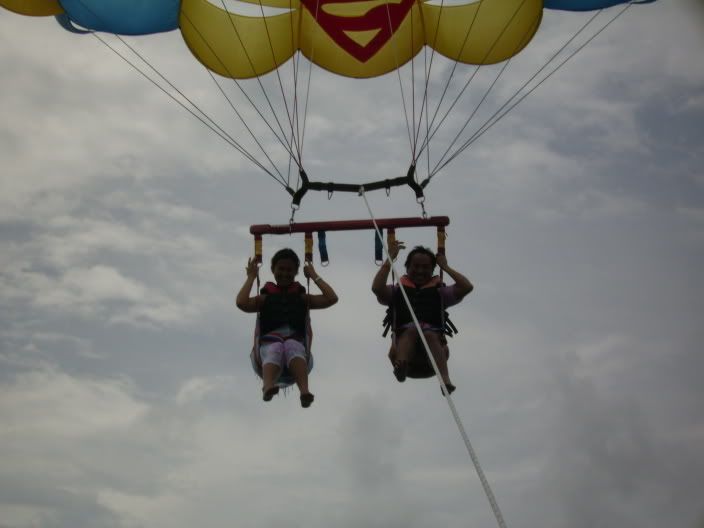 Boracay Island, Malay, Aklan - Enjoying Parasailing