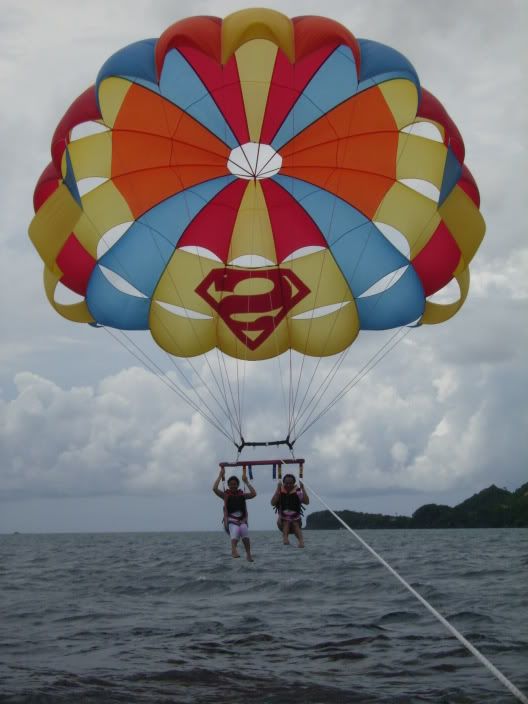 Boracay Island, Malay, Aklan - Enjoying Parasailing