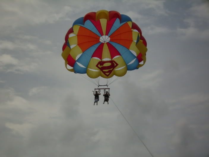 Boracay Island, Malay, Aklan - Enjoying Parasailing