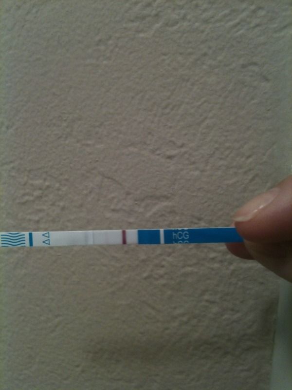 HcG test Strip... and FAINT line BabyGaga