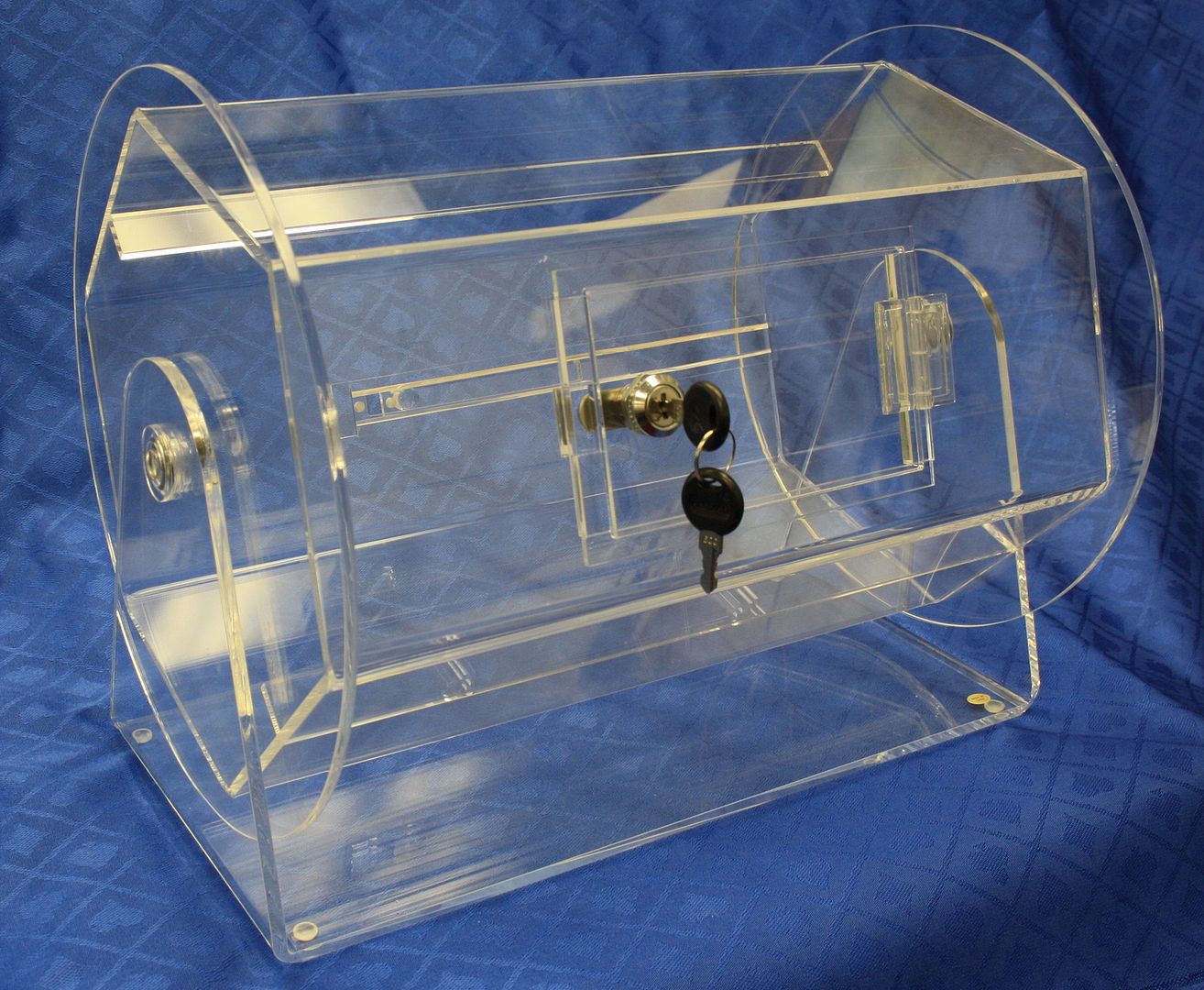 Medium Clear Acrylic Raffle Drum holds up to 5000 Tickets or 200 Ping