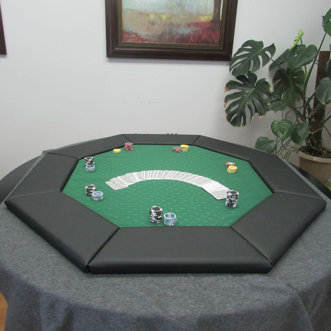 48" Octagon Poker Table Top w/ Padded Rail Heavy Duty 54 LB Removable