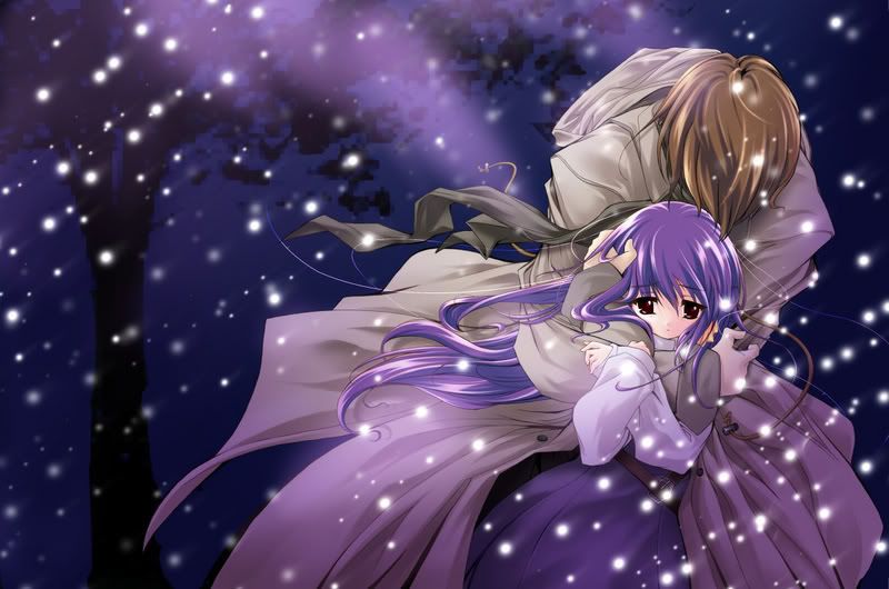 anime couples with wings. anime couples wallpaper.