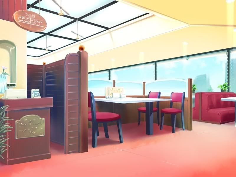 Resultado de imagem para cafeteria anime