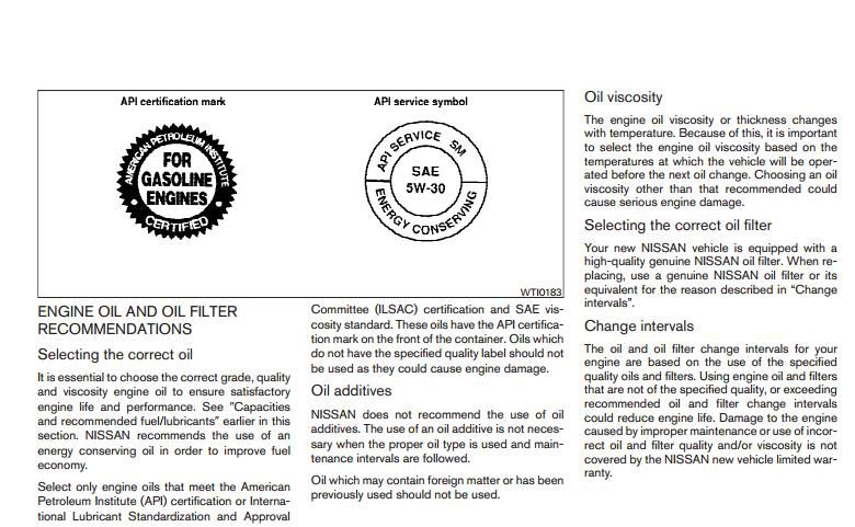 Nissan oil change void warranty #4