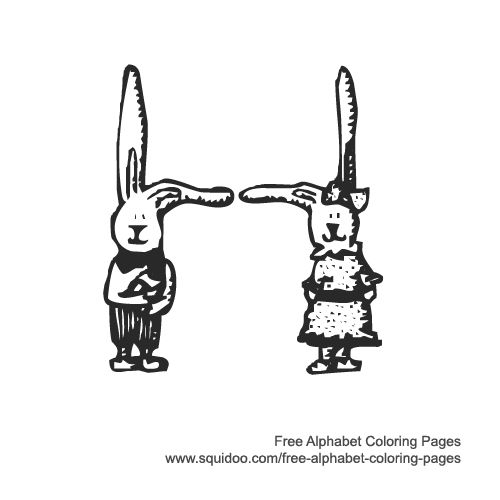 Bunny Alphabet - H
