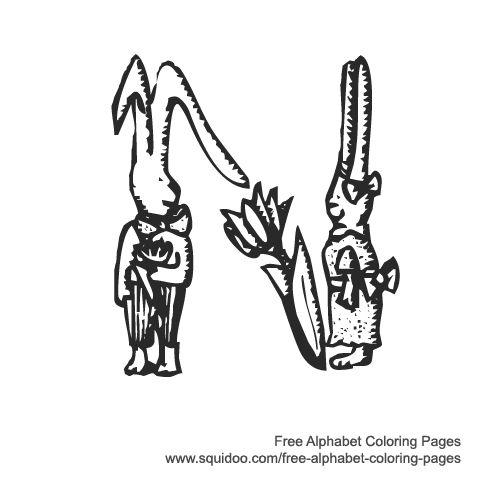 Bunny Alphabet - N