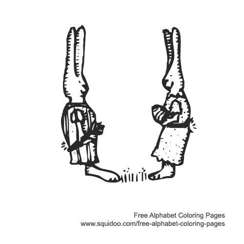 Bunny Alphabet - U