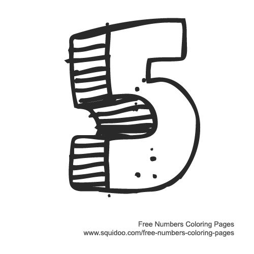 Number Coloring Page - Caveman 5