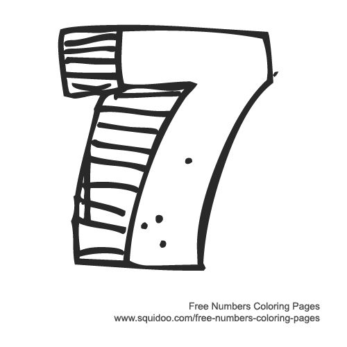 Number Coloring Page - Caveman 7