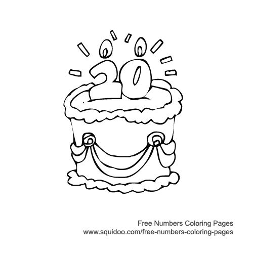 Birthday Cake Coloring Page - 20