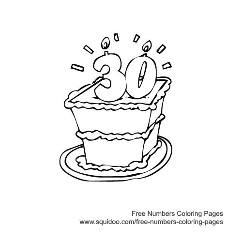 Birthday Cake Coloring Page - 30