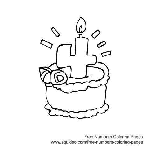 Birthday Cake Coloring Page - 4