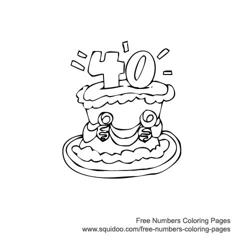 Birthday Cake Coloring Page - 40