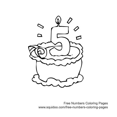 Birthday Cake Coloring Page - 5