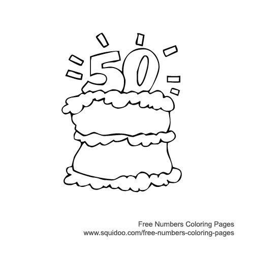 Birthday Cake Coloring Page - 50