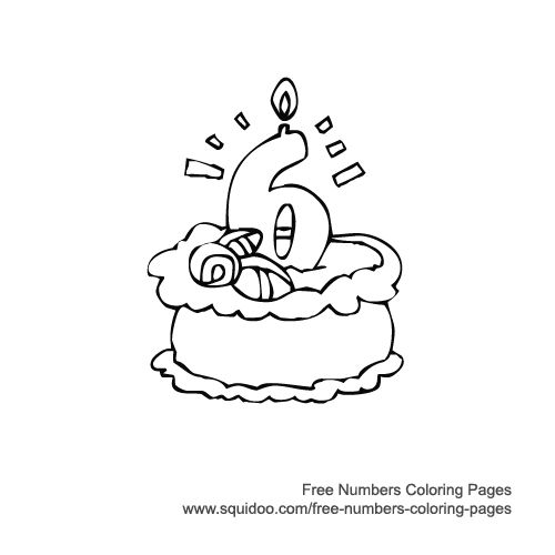 Birthday Cake Coloring Page - 6