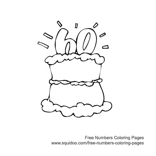 Birthday Cake Coloring Page - 60
