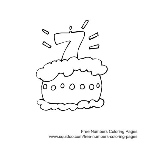 Birthday Cake Coloring Page - 7