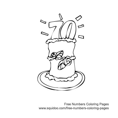 Birthday Cake Coloring Page - 70