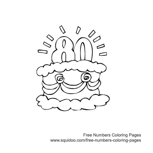 Birthday Cake Coloring Page - 80