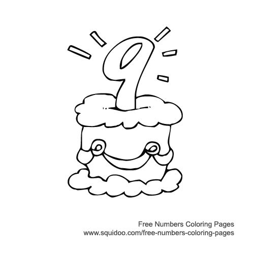 Birthday Cake Coloring Page - 9