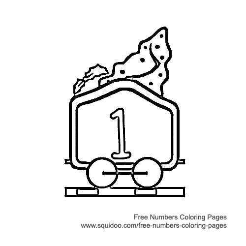Train Number Coloring Page - 1