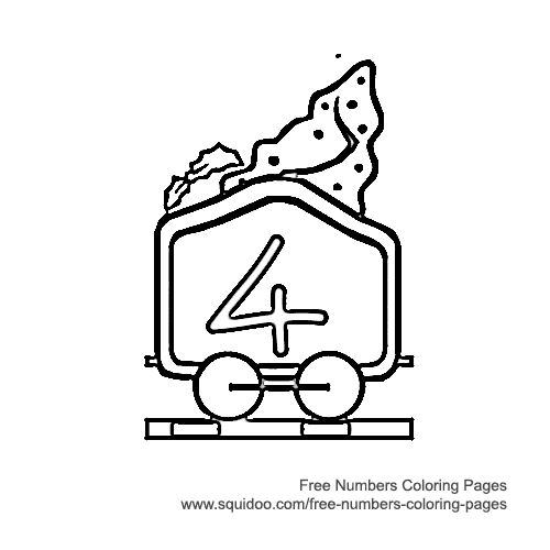 Train Number Coloring Page - 4