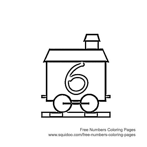 Train Number Coloring Page - 6