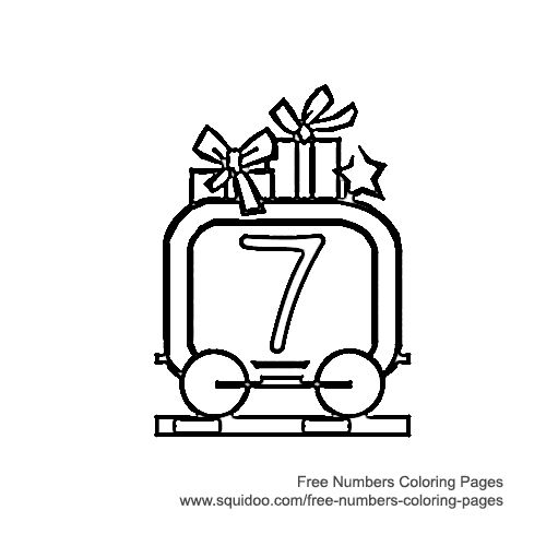 Train Number Coloring Page - 7