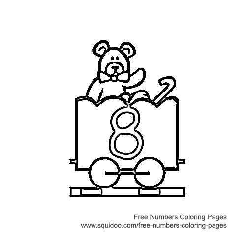 Train Number Coloring Page - 8