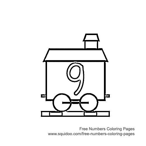 Train Number Coloring Page - 9