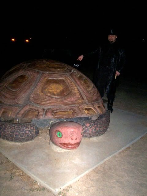 Warlock Blackthorne with Myrtle the Turtle