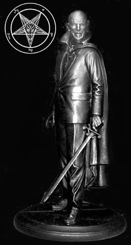 Anton LaVey statue by Arkham Studios