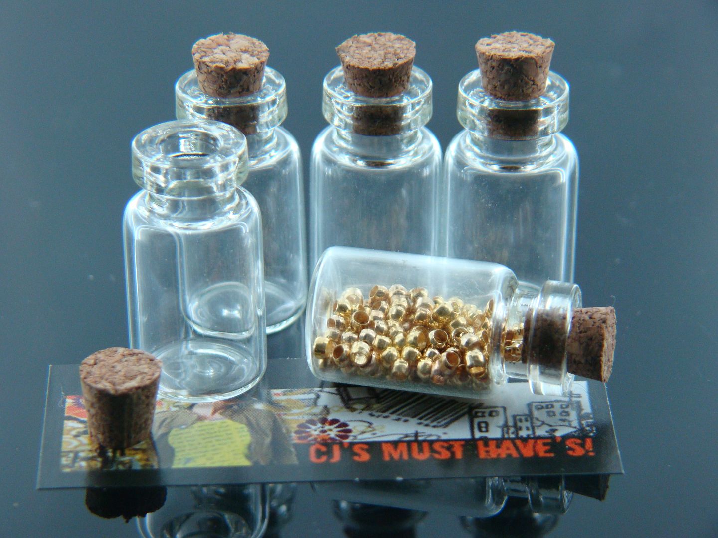 5 Or 10 X Cute Mini Small Cork Stopper Glass Bottles Vials Jars Size 23 X 13mm Ebay